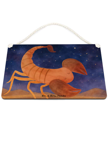 Mr. & Mrs. Panda Schild Sternzeichen Skorpion Design ohne Spruch in Weiß