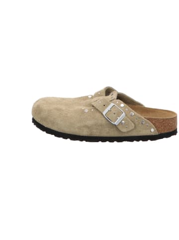 Birkenstock Clogs Boston Rivet Border in Taupe