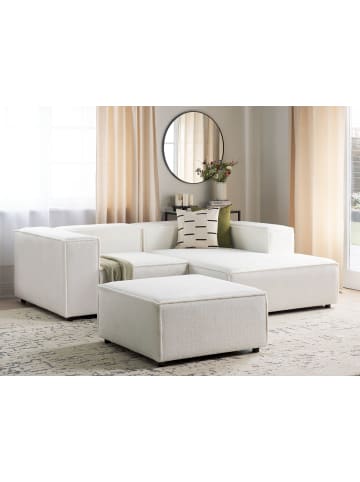 Beliani 3-tlg 2-Sitzer Sofa ARDAL in Weiß/Schwarz