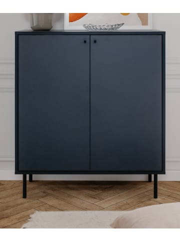 Furn.Design Kommode blau 80 cm, Sideboard 2-türig