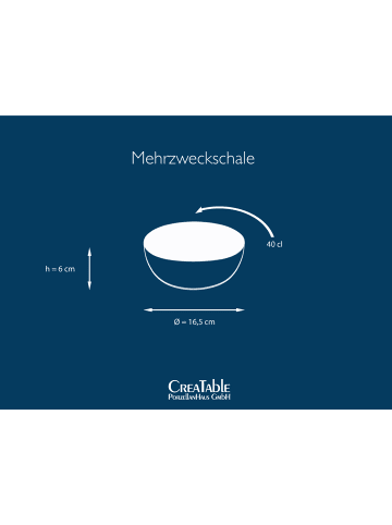 CreaTable Mehrzweckschale Nature Collection Ø 16,5 cm, 527 ml in rot