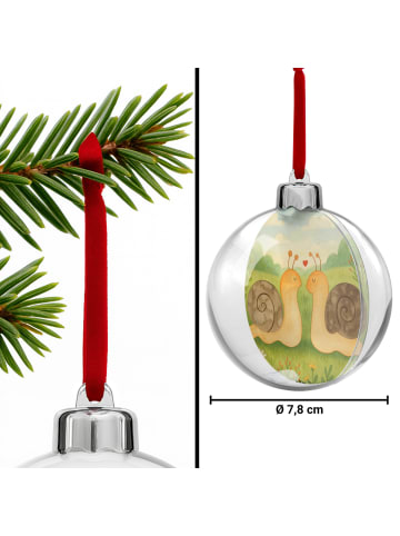 Mr. & Mrs. Panda Christbaumschmuck Schnecken Liebe Design ohne S... in Weiß