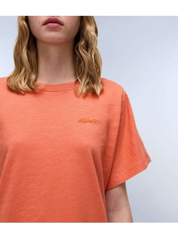 Napapijri T-Shirt "S-Eclair Logo Ss" in Orange