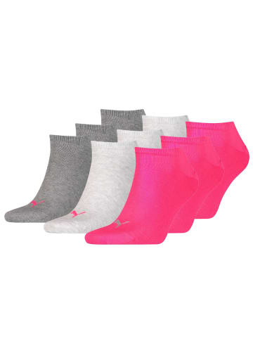 Puma Socken PUMA UNISEX SNEAKER PLAIN 9P in 656 - middle grey mélange/pink