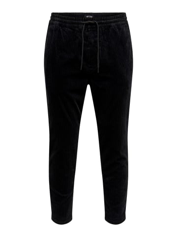 Only&Sons Jogginghose ONSLINUS CROPPED CORD tapered in Schwarz