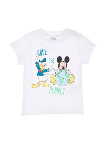 Disney Mickey Mouse T-Shirt kurzarm in Weiß