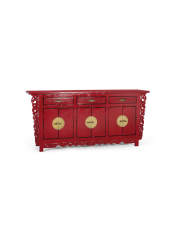 Giner y Colomer Sideboard mit 6 Türen und 3 Schubladen aus Mangoholz in Red