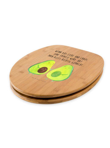 Mr. & Mrs. Panda Toilettendeckel Avocado Pärchen mit Spruch in Braun