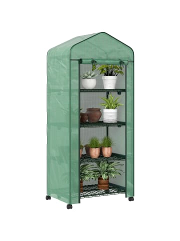 Outsunny Foliengewächshaus 69L x 50B x 165H cm Grün