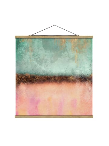 WALLART Stoffbild - Elisabeth Fredriksson - Pastell Sommer mit Gold in Orange