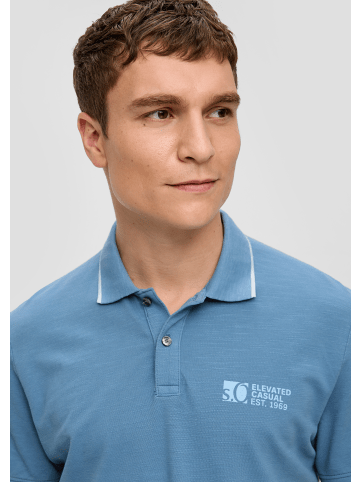 s.Oliver Polo-Shirt kurzarm in Blau