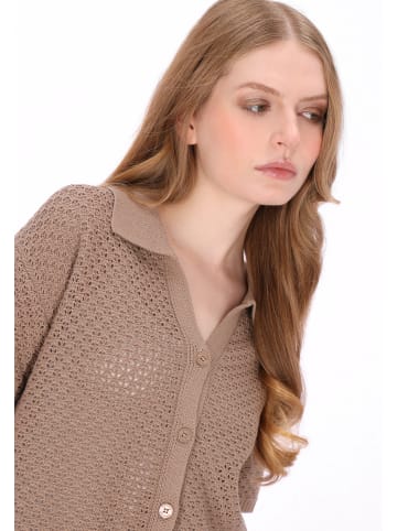 DreiMaster Women Cardigan in taupe