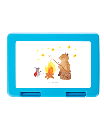 Mr. & Mrs. Panda Snackbox Bär & Marienkäfer Lagerfeuer ohne Spruch in Weiß