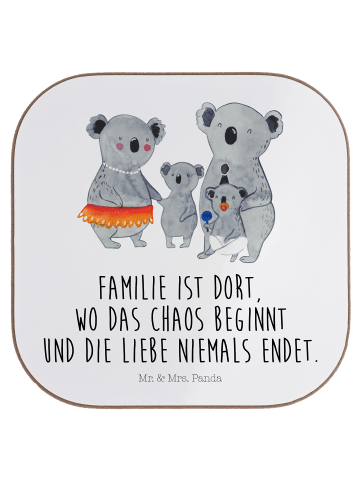 Mr. & Mrs. Panda Untersetzer für Gläser Koala Familie mit Spruch in Weiß