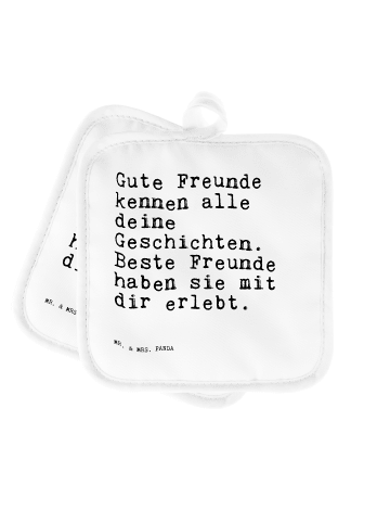 Mr. & Mrs. Panda Hitzeschutzhandschuhe Gute Freunde kennen alle.... in Weiß