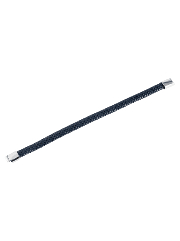 Adeliás Damen Armband – Textilarmband aus Leder 20 cm in silber