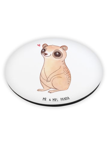 Mr. & Mrs. Panda Kühlschrankmagnet Plumplori Glücklich ohne Spruch in Weiß