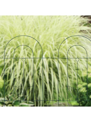 relaxdays 15tlg. Beetzaun Set in Grün - (B)732 x (H)62 cm