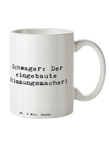 Mr. & Mrs. Panda Teebecher Spruch Schwager Stimmungsmacher mit S... in Weiß