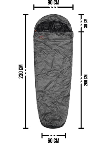 Normani Outdoor Sports Schlafsack-Regenüberzug SleeBag in Grau