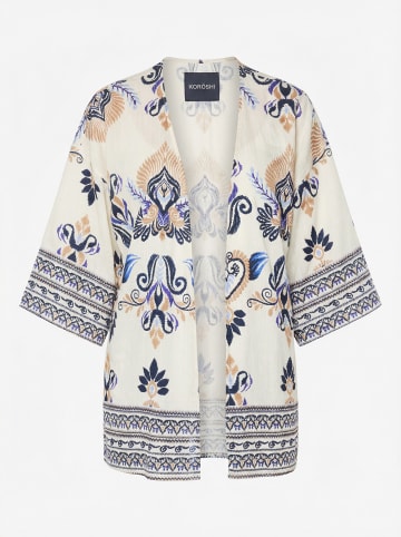 KOROSHI Normaler Viskose-Kimono ganz auf Fancy in blau