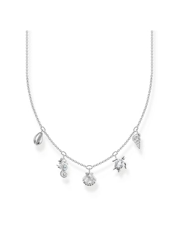 Thomas Sabo Kette Mit Muscheln Und Seepferdchen in silber, weiß