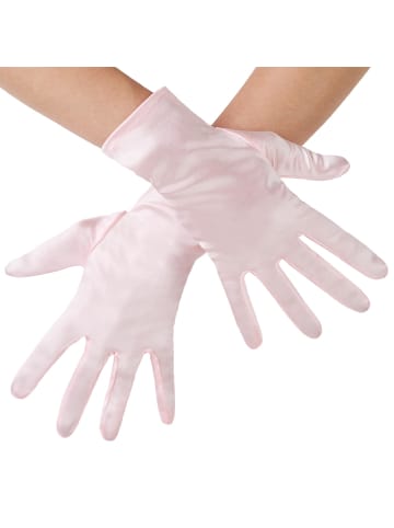 tectake Edle Satin-Handschuhe in Einheitsgröße, rosa