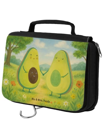 Mr. & Mrs. Panda Kulturtasche Avocado Pärchen Design ohne Spruch in Weiß
