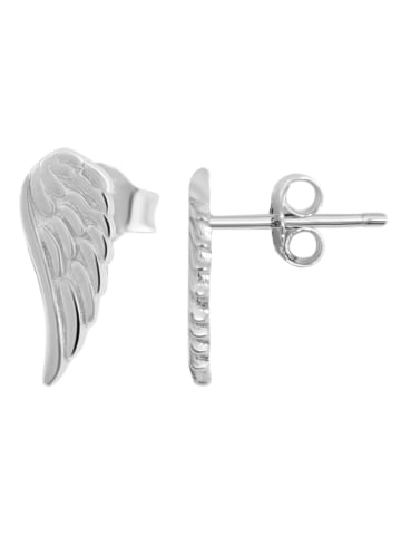 Adeliás Damen Ohrringe – Ohrstecker Flügel aus 925 Silber in silber