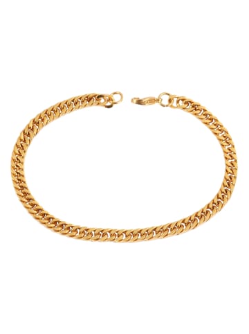Adeliás Unisex Armband – Panzerarmband aus Edelstahl 21 cm in gold