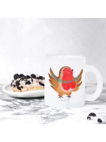 Mr. & Mrs. Panda Trinkbecher Rotkehlchen Weihnachten ohne Spruch in Transparent