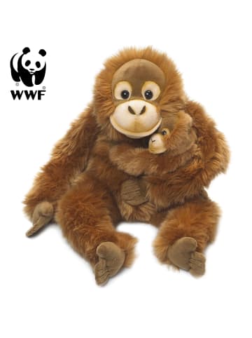 WWF Plüschtier - Orang-Utan Mutter mit Baby (25cm) in braun