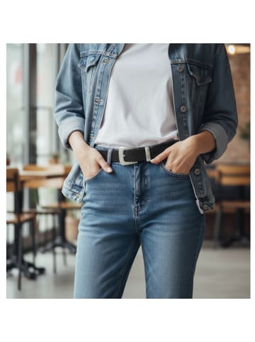 FRONHOFER Damengürtel mit Metallschlaufe in Kobalt