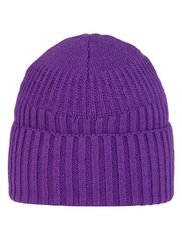 Buff Buff Knitted Fleece Hat Beanie in Violett