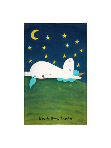 Mr. & Mrs. Panda frottierhandtuch Einhorn Sternenhimmel Design o... in Weiß