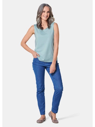 GOLDNER Kurzgröße:  Gepflegtes Top in formstabiler Ware in bleu