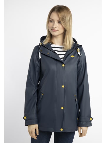 Schmuddelwedda Damen Regenjacke in Marine Hellgrau Melange