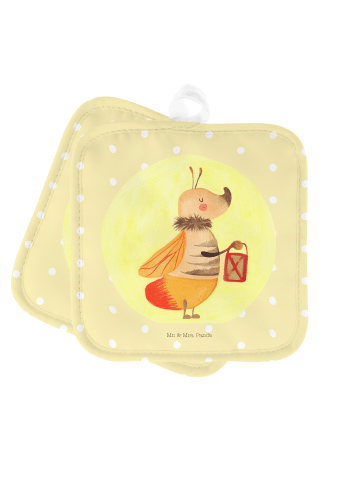 Mr. & Mrs. Panda Topflappen Glühwürmchen ohne Spruch in Gelb Pastell