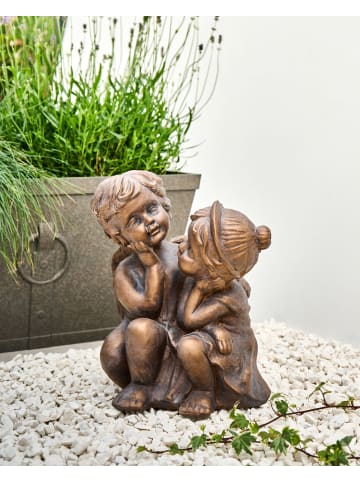 Beliani Gartenfigur DAMARO in Braun - (W) 21 x (H) 32 x (L) 19 cm