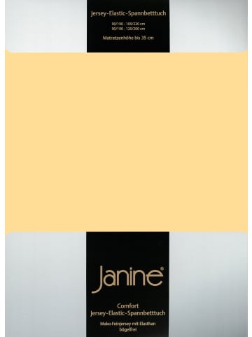 Janine Spannbetttuch Elastic Jersey in vanille