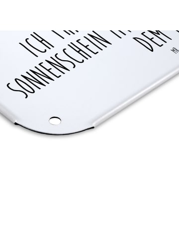 Mr. & Mrs. Panda Retro Blechschild Stinktier  mit Spruch in Weiß