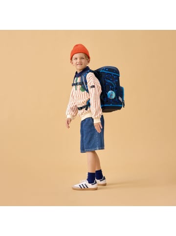 Ergobag Grundschulranzen-Set CUBO LIGHT "Bärassic Garden" 5-tlg. in Blau