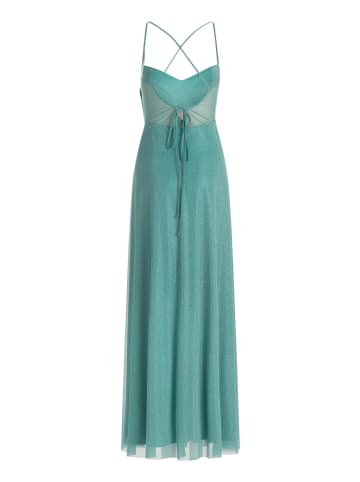 Vera Mont Abendkleid im Glitzer-Look in Green/Silver