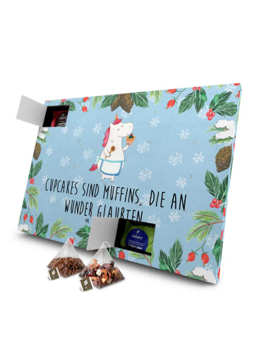 Mr. & Mrs. Panda Tee Adventskalender Einhorn Küche mit Spruch in Eisblau