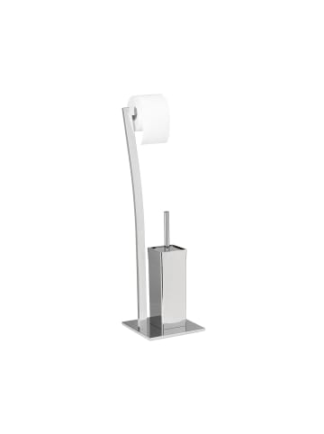 WC Garnitur in Silber - (B)20 x (H)71 x (T)20 cm