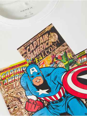 name it MARVEL Print T-Shirt Captain America Iron Man NKMASIAN in Weiß-2