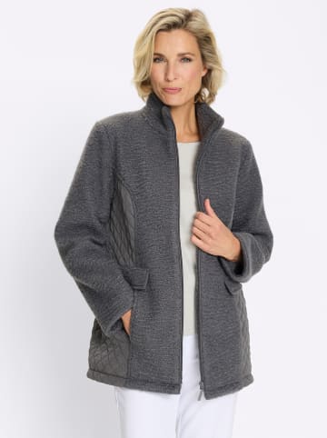 Sieh an! Bouclé-Jacke in anthrazit