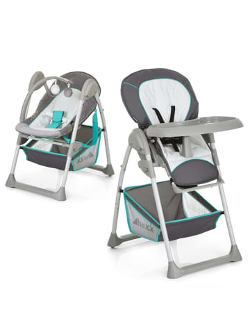 Hauck Hochstuhl & Babyliege Sit'n Relax - Hear in grau,gruen