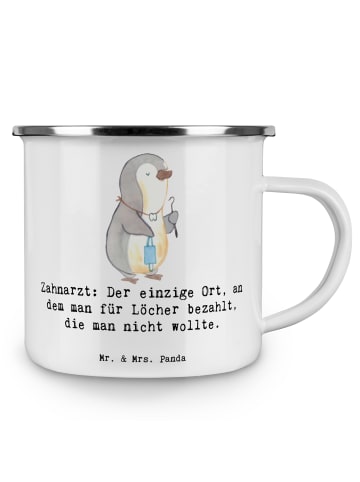 Mr. & Mrs. Panda Kaffeepott Zahnarzt Lochgebühr mit Spruch in Weiß