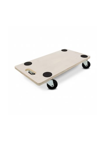 relaxdays 4 x Transportroller 200 kg in Natur - (B)58 x (H)11 x (T)30 cm